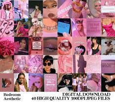 Aesthetic wallpaper edgy baddie aesthetic background aesthetic. Pink Baddie Aesthetic Wall Collage Kit Digital Etsy