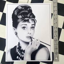 Audrey Hepburn 11x14 Art Print Vintage Hollywood Pin Up