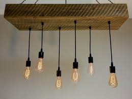 Buy Hand Crafted Reclaimed Barn Wood 1 2 Beam Chandelier Light Fixture With Hanging Edison Bulbs Made To Order From 7m Woodworking Custommade Com