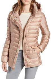 Cole Haan Quilted Down Jacket With Faux Fur Trim Down Jacket Fur Trim Jackets
