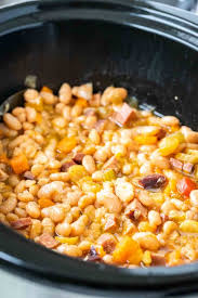 There was a time in my life when i wasn't a huge fan of beans, but. Crock Pot Ham And Bean Soup Plated Cravings