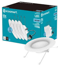 Walmart.com has been visited by 1m+ users in the past month Ecosmart 6 In White Integrated Led Recessed Trim 4 Pack 5000k Daylight Nb01aa10fr1 509 The Home Depot