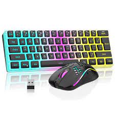 Amazon.com: RedThunder 60% Wireless Gaming Keyboard and Mouse Combo, RGB  Backlit Rechargeable Battery Mechanical Feel Mini Keyboard with Pudding  Keycaps + Lightweight 7200 DPI Honeycomb Optical Mouse (Black) : Video Games