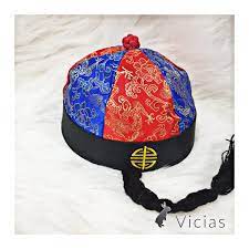 10 jenis peci dari berbagai negara zulkifli pohan. Hat03 Topi Peci Anak Cowo Cina Cheongsam Ekor Rambut Merah Biru Lazada Indonesia