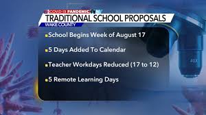 Wake County Schools Proposes Changes To 2020 21 School Calendar In Light Of Covid 19 Abc11 Raleigh Durham