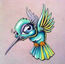Coloring flowers and birds 4 vector. 500 Really Cool Tattoo Designs And Sketches Cute Cartoon Hummingbird Tattoo Design Drawings Cartoon Tattoos New School Tattoo