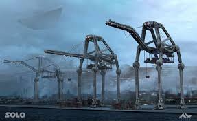 Imperial Crane Walkers In Corelia Shipyards Star Wars Models Star Wars Images Star Wars Vehicles