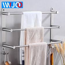 Check spelling or type a new query. Stainless Steel Towel Bar Bathroom Towel Holder Three Layer Towel Rack Hanging Holder Wall Mounted Towel Shelf Rack With Hooks Towel Bars Aliexpress