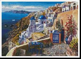 Check spelling or type a new query. View Of Santorini Cross Stitch Pattern
