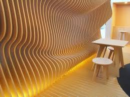 Organic Wall Plywood Design Curved Walls Organic Interior Design