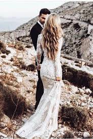 Vintage Long Sleeve Mermaid Lace Applique Wedding Dress Beach Wedding Gowns N2020 In 2020 Boho Wedding Dress Lace Wedding Dress Trends Lace Applique Wedding Dress
