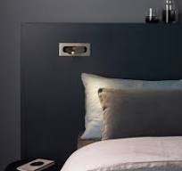recessed reading lights over bed