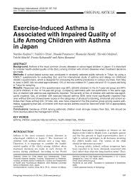 Scuba diving is the only sport not recommended. Pdf Exercise Induced Asthma Is Associated With Impaired Quality Of Life Among Children With Asthma In Japan