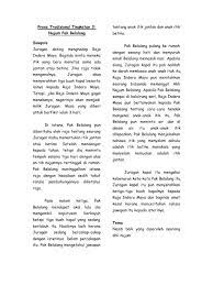 Pada suatu hari, mereka pergi ke pekan lalu membeli seekor burung bayan jantan dengan harga seribu dinar. 35701858 Prosa Tradisional Tingkatan 3