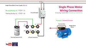 There are two capacitors in this method one is used at the time of the starting and is known as. Single Phase Motor Wiring Connection Capacitor Urdu Hindi Youtube