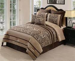 Solid black chenille bedskirt with split. Animal Print Bedding 8pc Zambia Chocolate Brown Zebra Print Comforter Set Queen Ebay Comforter Sets Brown Comforter Sets Luxury Bedding