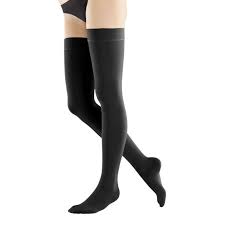 Bauerfeind Venotrain Micro Class 1 Thigh High Black Compression Stocking With Silicon Dots Health And Care