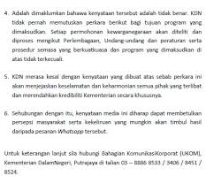 Bawaslu mengirim surat untuk mengklarifikasi kecurigaan terkait kewarganegaraan bupati sabu raijua ke sejumlah instansi terkait. Kdn On Twitter Kenyataan Media Penjelasan Mengenai Hebahan Palsu Di Dalam Pesanan Whatsapp Program Ops Ic Merah Anjuran Mic