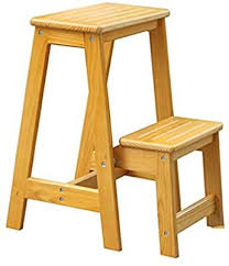 Amazon Com Blwx Escalera Plegable De Madera Maciza Para Casa Escalera De Tres Pasos Pequena Escalera De Madera Taburet In 2020 Step Stool Wooden Step Stool Stool