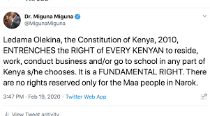 Dr Miguna Miguna On Twitter To My Younger Brother Ledama Olekina To Avoid Being Used Like Tissue Paper By Despots And Conmen Next Time Listen To Kenya S Revolutionary Prophets Intellectuals And Soldiers