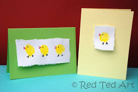 Give this excellent easter card maker a try! Quick Craft Post Easter Chick Cards Red Ted Art Make Crafting With Kids Easy Fun