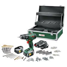 Bosch Cordless 18v Li Ion Hammer Drill 2 Batteries With Toolbox Psb 1800 Li 2 Departments Diy At B Drill Drill Driver Hammer Drill