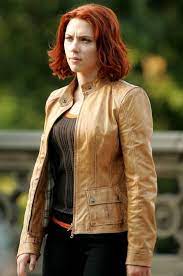 Scarlett Scarlett Johansson The Avengers Jacket Leather Jackets Women Leather Jacket Tan Leather Jackets