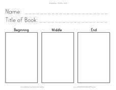 Beginning Middle End Of Story Lesson Plans Worksheets