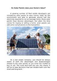 Maybe you would like to learn more about one of these? Do Solar Panels Raise Your Home S Value By Venkatesh Oxy Group Issuu