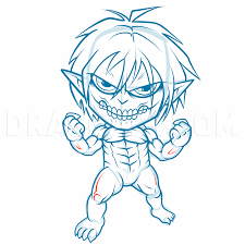 How To Draw Chibi Eren Titan Rogue Titan Step By Step Drawing Guide By Kingtutorial Dragoart Com