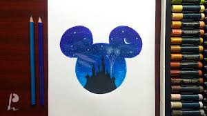Drawing Disney Castle Inside Mickey Mouse With Oil Pastels Prabudbz Art Disney Drawings Mickey Mouse Drawings Disney Paintings