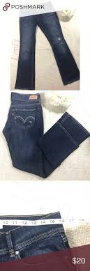 Levis 524 Super Low Mildly Distressed Bootcut Levis 524