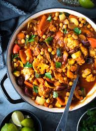 Place the couscous in a bowl and mix in the olive oil and lemon juice. Easy One Pot Moroccan Vegetable Tagine The Balanced Kitchen