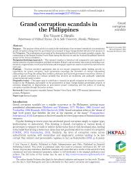 Pdf Grand Corruption Scandals In The Philippines