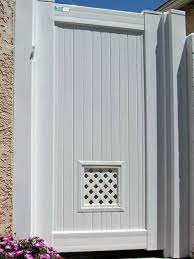 Our beautiful and durable custom vinyl gates are the perfect complement to any fence. Dog Fencing Ideas Dog Doors Windows Vinyl Concepts