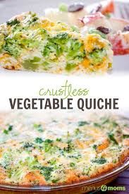Crustless Vegetable Quiche Add Salt Serve Recipe Vegetable Quiche Recipes Quiche Recipes Easy Vegetarian Quiche Recipes