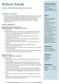 Increased average monthly direct sales from 150,000 to 220,000. Sales And Marketing Executive Resume Samples Qwikresume