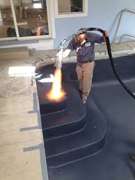 Spraying The Steps With Ecofinish Pool Liners Spray Pool Pool Paint