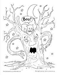 Scary Tree Halloween Coloring Page Halloween Coloring Pages Tree Coloring Page Halloween Coloring Book