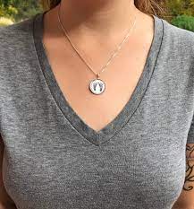 Baby Footprint Necklace Your Baby S Actual Footprints Etsy