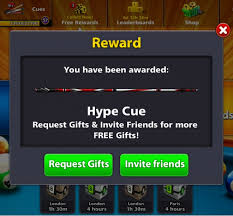 You can have it directly in your account. Hype Cue 8 Ball Pool Free Reward