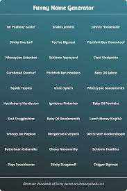 Funny Name Generator 1000s Of Random Funny Names