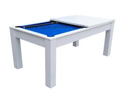 These tables also come in a range of colours to match your homes interior style. China Luxury White And Blue Pool Table Billiard With Dining Table Top China Pool Table And Dining Pool Table Price