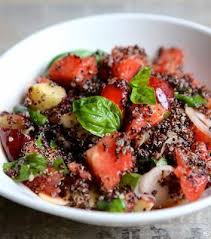 Salade De Quinoa Pasteque Et Basilic Salade De Quinoa Salade Recettes De Cuisine