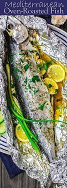 Mediterranean Oven Baked Spanish Mackerel Recipe The Mediterranean Dish Easy Greek Inspired Fish Recipe Mackerel Recipes Baked Whole Fish Whole Fish Recipes