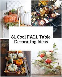 This table setting features fall colors like red and purple, but then it also introduces splashes of blue, green, and pink for a unique spin. 81 Cool Fall Table Decorating Ideas Shelterness