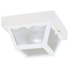 Maybe you would like to learn more about one of these? Westinghouse 1 Light White On Hi Impact Polypropylene Flush Mount Exterior Fixture With Clear Textured Glass Panels 6697500 The Home Depot