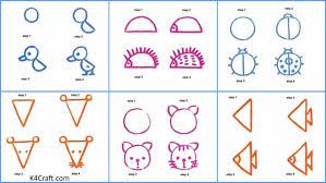 Learn how to draw easy for kids step by step pictures using these outlines or print just for coloring. Easy Animal Drawing For Kids Step By Step Tutorials Kids Art Craft