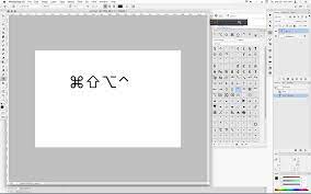Click and drag slightly to add stars around the text. Solved How Do You Type Modifier Key Symbols In Photoshop Adobe Support Community 9746143