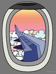 Airplane Window Pastel View Illustration Airplane Illustration Airplane Window Airplane Drawing